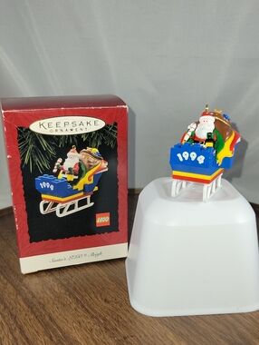 1994 Hallmark Santa's LEGO Sleigh Ornament MIB